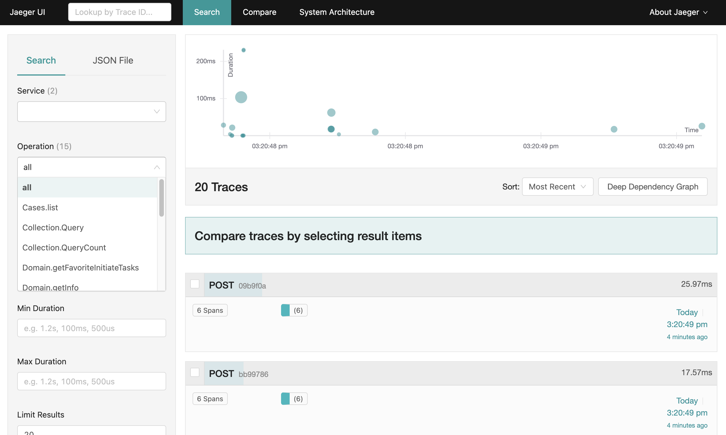 Jaeger Trace Tool GUI