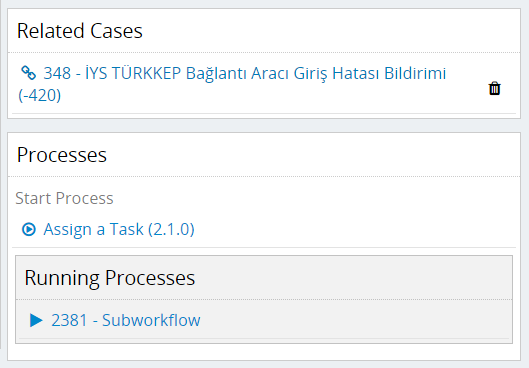 Vaka bağlantıları iletişim kutusu